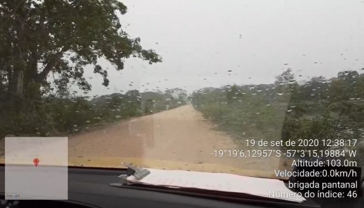 No Pantanal chuva rápida alivia o combate ao fogo 