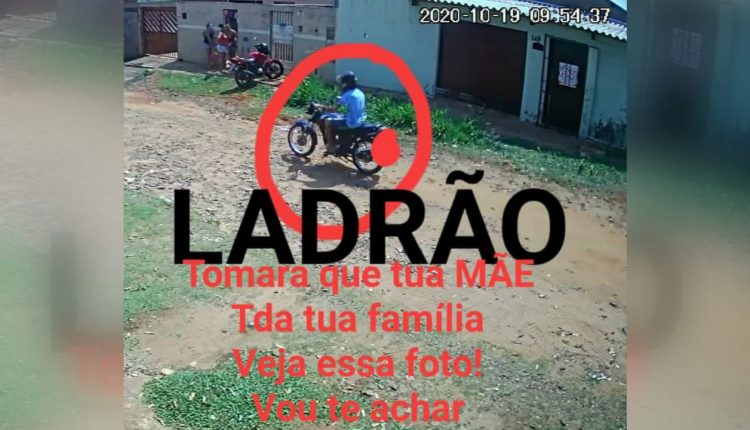 Bandido arrasta mulher na frente dos filhos 