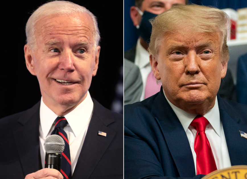 Em alguns estados Biden passa na frente de Trump nas pesquisas 