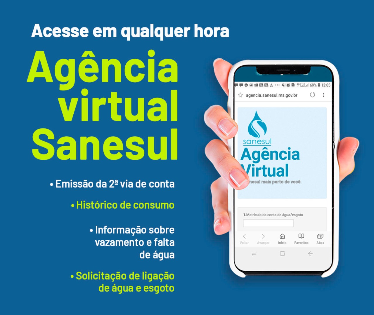 Como faço a solicitação de ligação de água e esgoto?