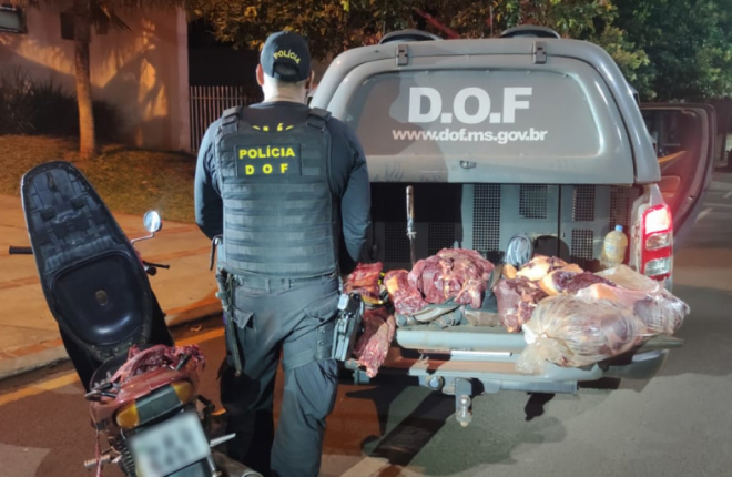 Carne bovina sem comprovação de origem é apreendida