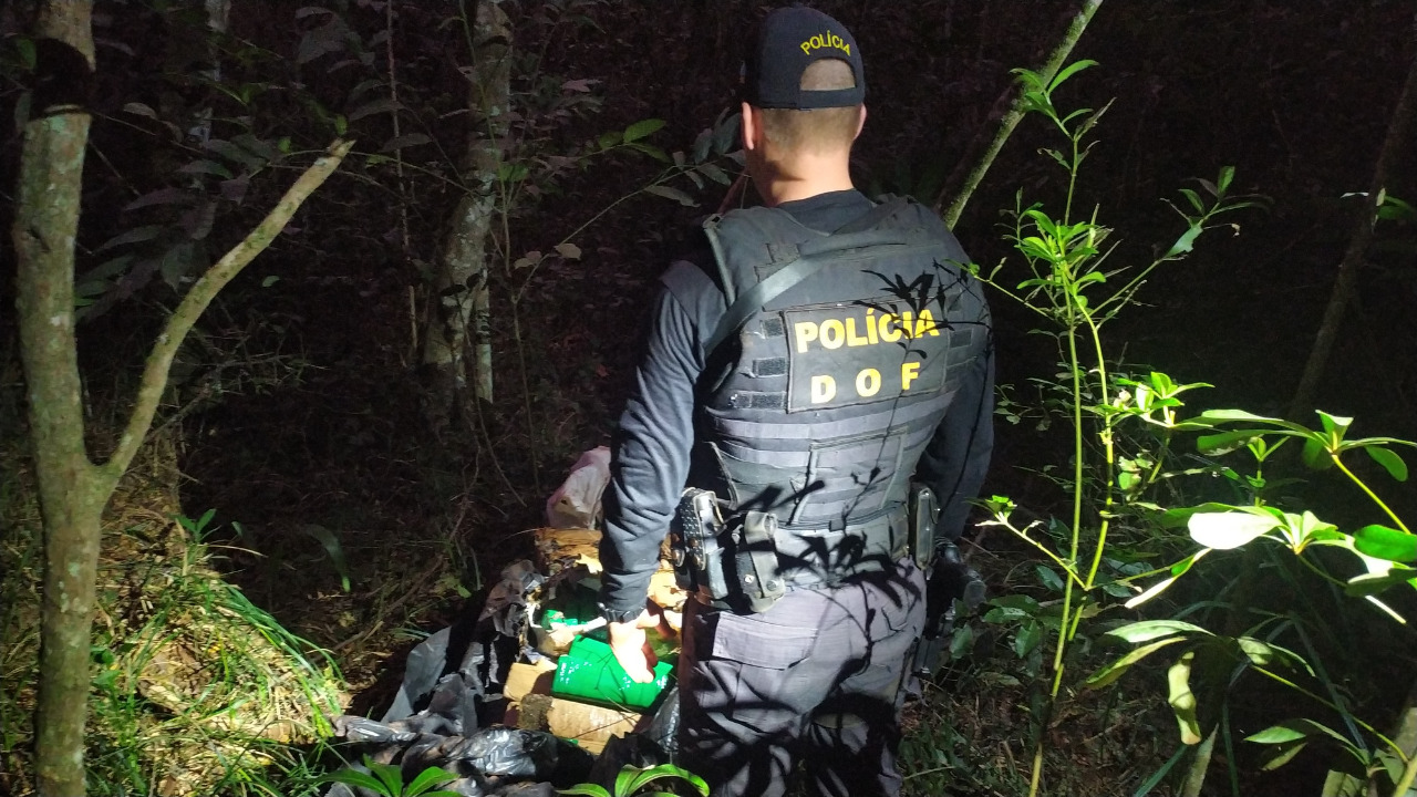 Mais de 70 quilos de maconha abandonados 
