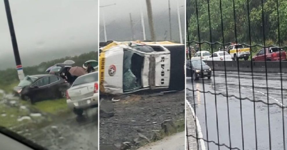 Santa Catarina tem sexta-feira complicada com chuva, acidentes e alerta da Defesa Civil