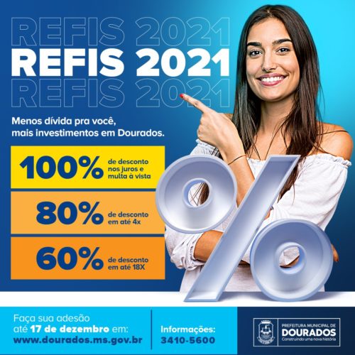 Refis 2021 está disponível no site da Prefeitura