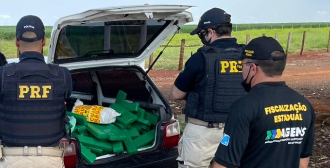 Casal adolescente é preso com 260 kg de maconha em MS