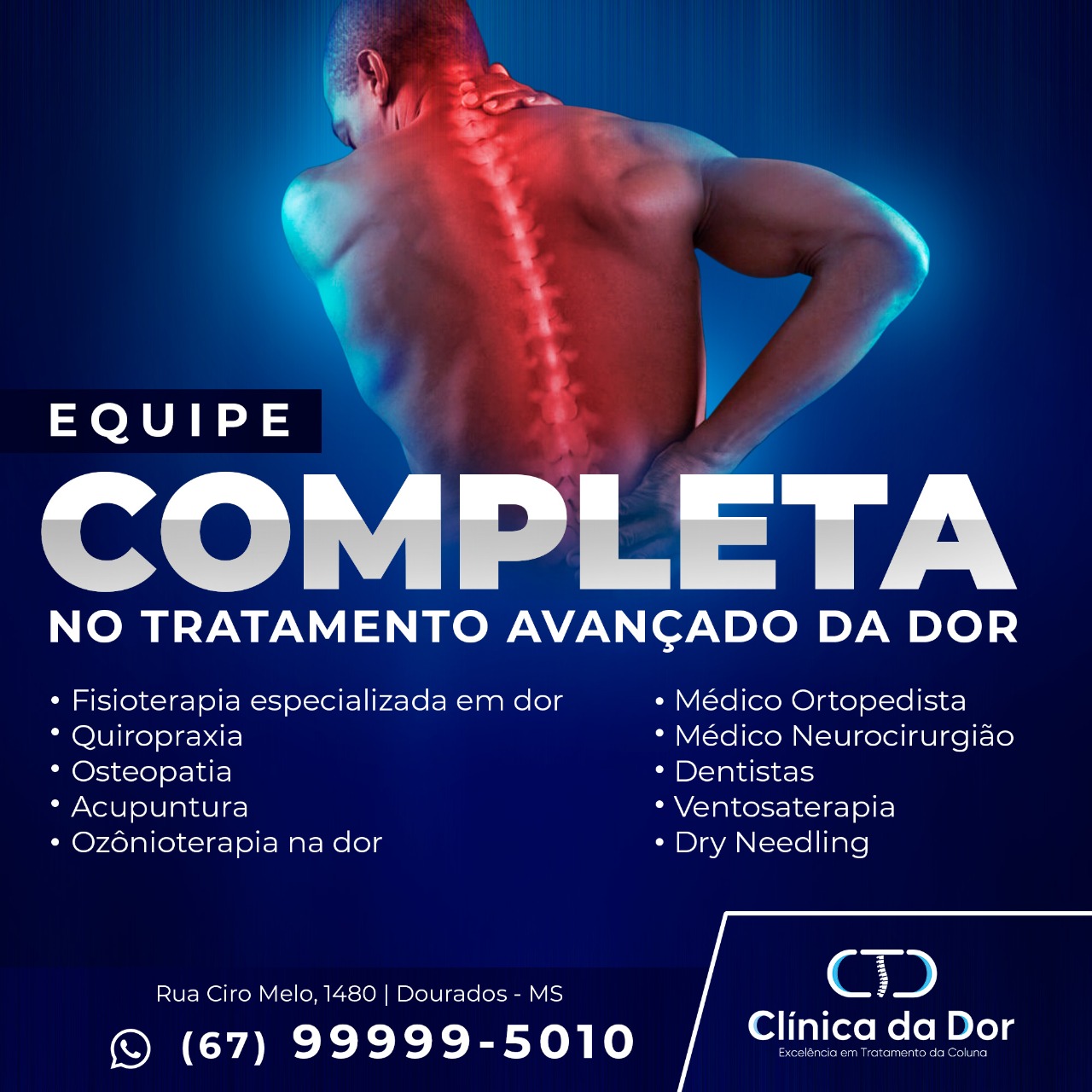 Equipe multidisciplinar no tratamento avançado da DOR!