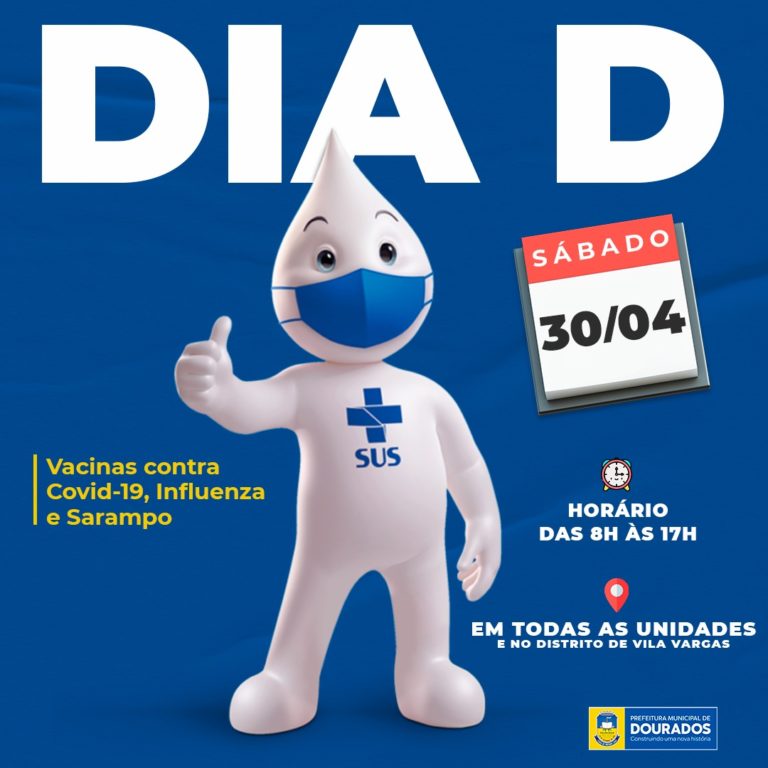 Em Dia D, Prefeitura anuncia ponto de vacinação na Praça Antônio João