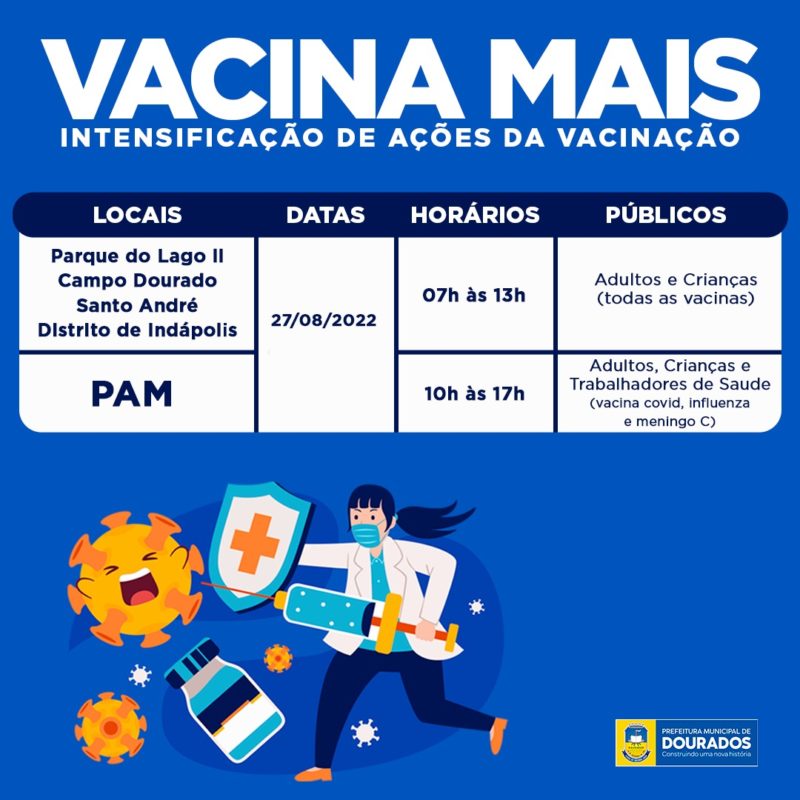 Mutirão da vacinação segue neste sábado com cinco pontos