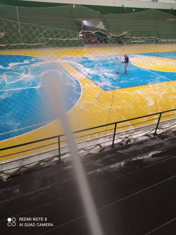 Esportes já prepara Ginásio para a abertura do Campeonato de Futsal em Brasilândia