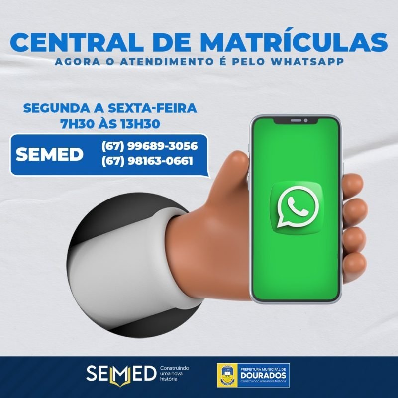 Central de Matrículas tem atendimento exclusivo pelo WhatsApp