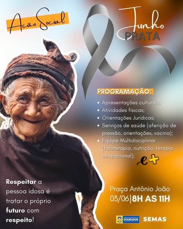 Prefeitura promove atividades para pessoa idosa hoje (3) na Praça Antônio João