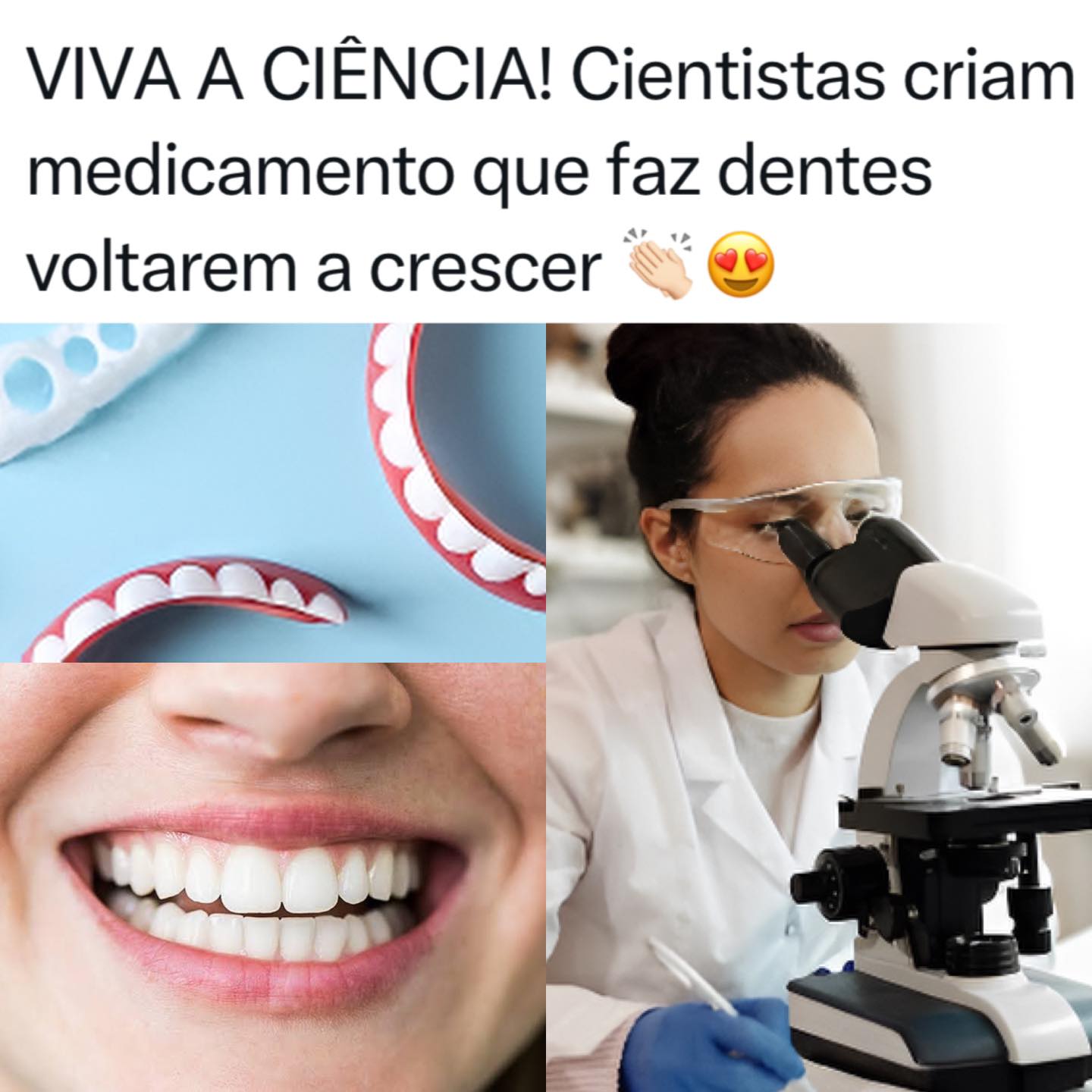 Cientistas criam medicamento que faz dentes voltarem a crescer.