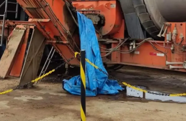 Trabalhador morre triturado durante manutenção em máquina de asfalto em MS