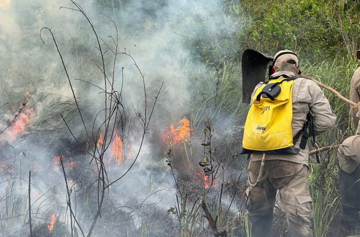 Por terra, água e ar: bombeiros iniciam combate aéreo a focos de incêndio em Bonito