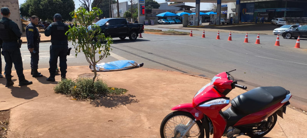 Motociclista morre em colisão com caminhonete em Dourados