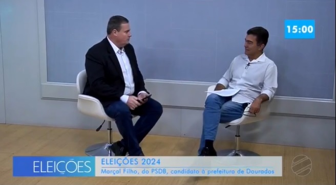 “Quero fazer de Dourados, uma cidade verde, limpa, digital inclusiva”, destaca Marçal Filho em entrevista à TV Morena