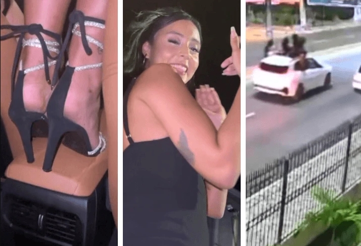 Jovem senta em janela de carro em movimento para fazer selfie, se desequilibra e morre atropelada