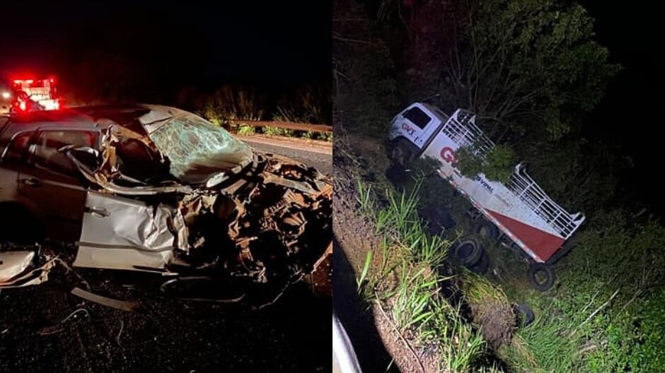 Grave acidente na BR-262 deixa caminhoneiro ferido após colisão com carro