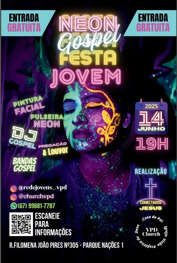 Neste final de semana dia 14/06 a partir das 19:00 na igreja VPD CHURCH.