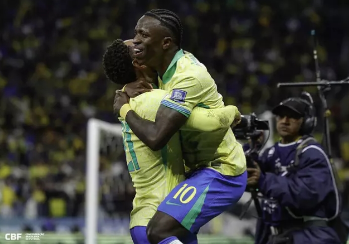 Com gol de Vini Jr, Brasil supera Paraguai e confirma ida à Copa de 2026 