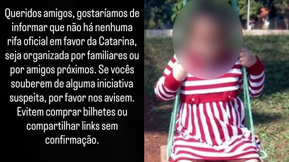 Família desmente rifa sobre criança que perdeu a perna no acidente de Corumbá 