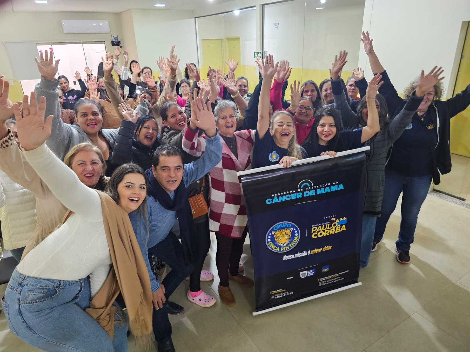 Grupo Onça Pintada leva prevenção ao câncer de mama a Inocência e Selvíria neste final de semana