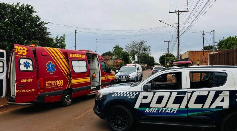 Após espancar a esposa, homem tenta tomar arma de PM e acaba baleado em MS