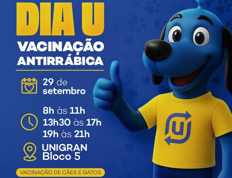 Unigran recebe campanha gratuita de vacinação antirrábica em Dourados