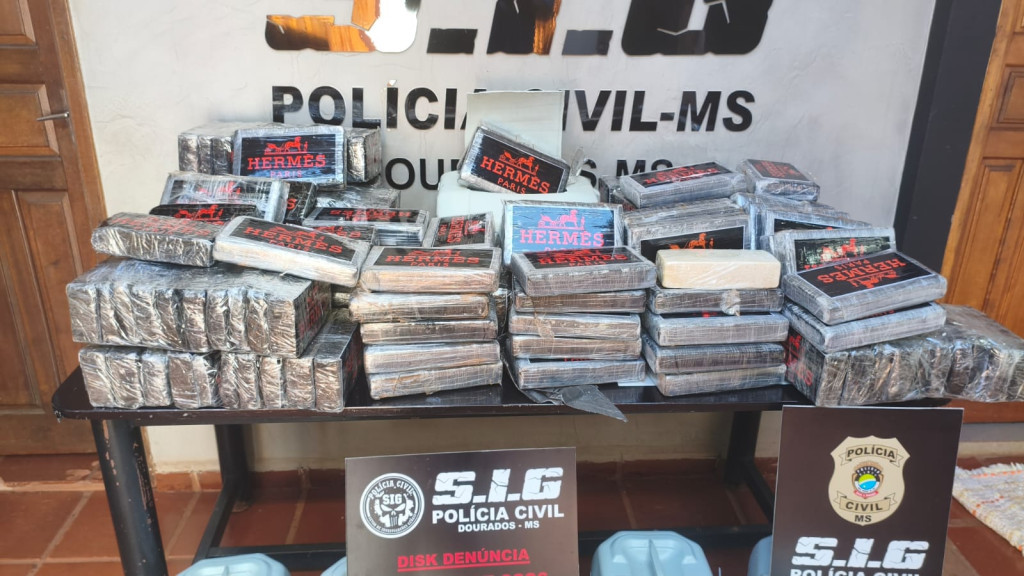 Polícia apreende 187 kg de cocaína pura em casa usada como depósito em Dourados