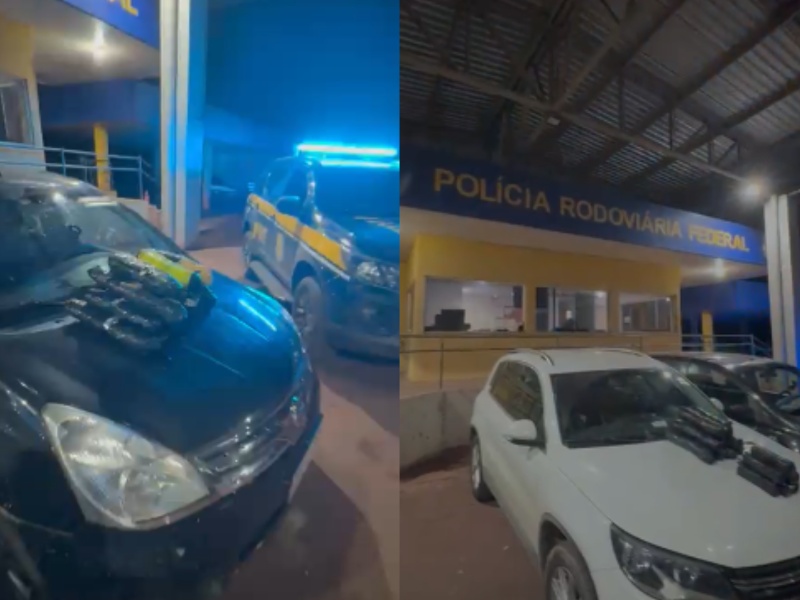 PRF apreende mais de 28 kg de cocaína em dois carros na região de Miranda