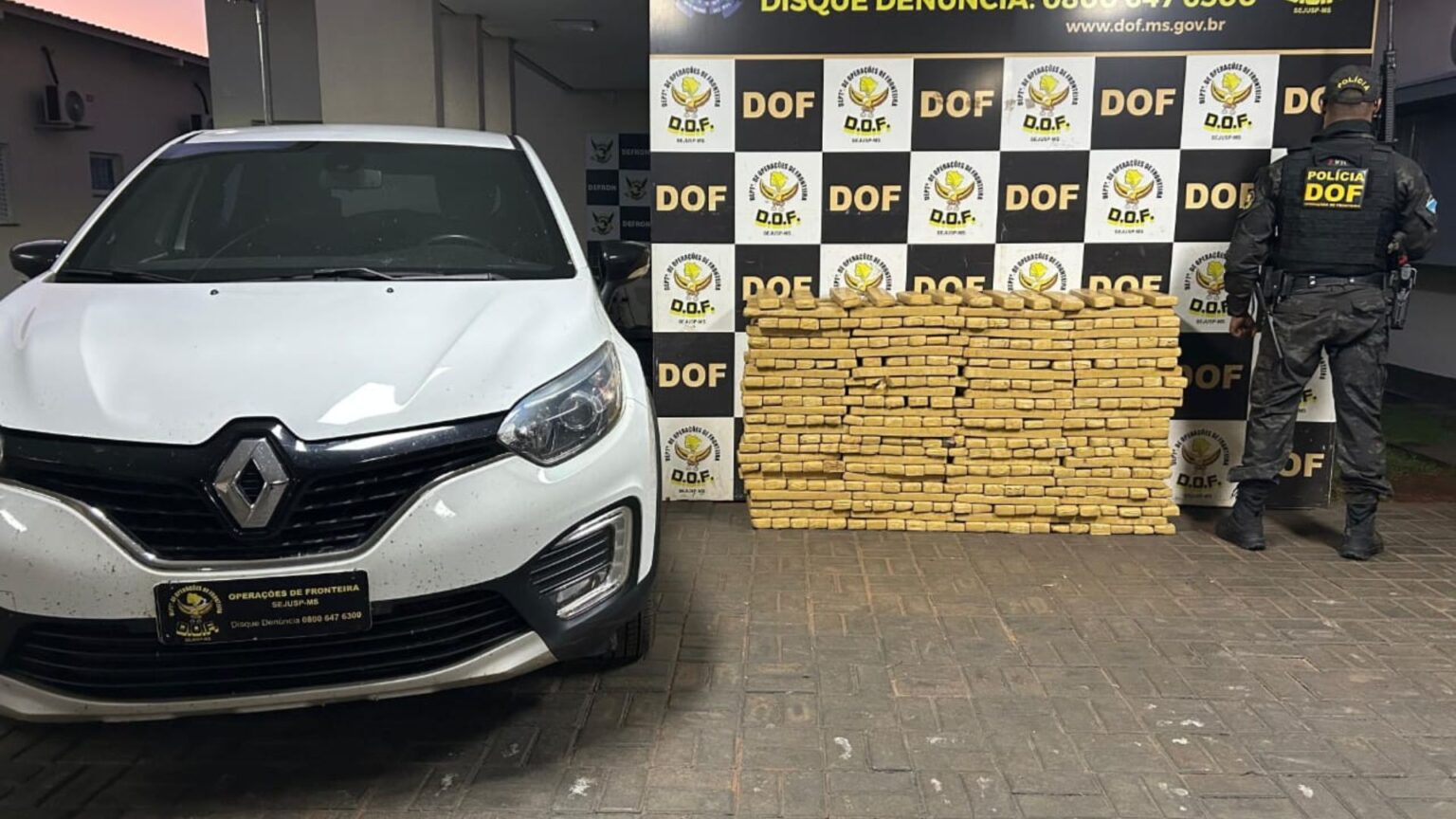 Carga de R$ 1,5 milhão em maconha é interceptada pelo DOF