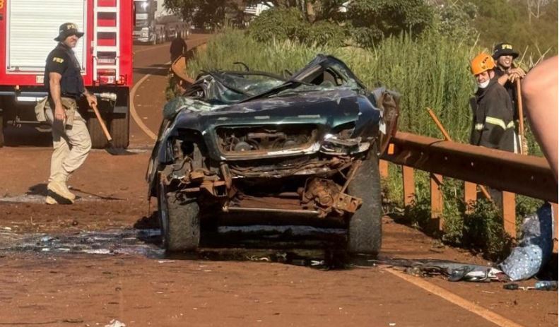 Acidente grave na BR-267 deixa vítima fatal e dois feridos em Maracaju