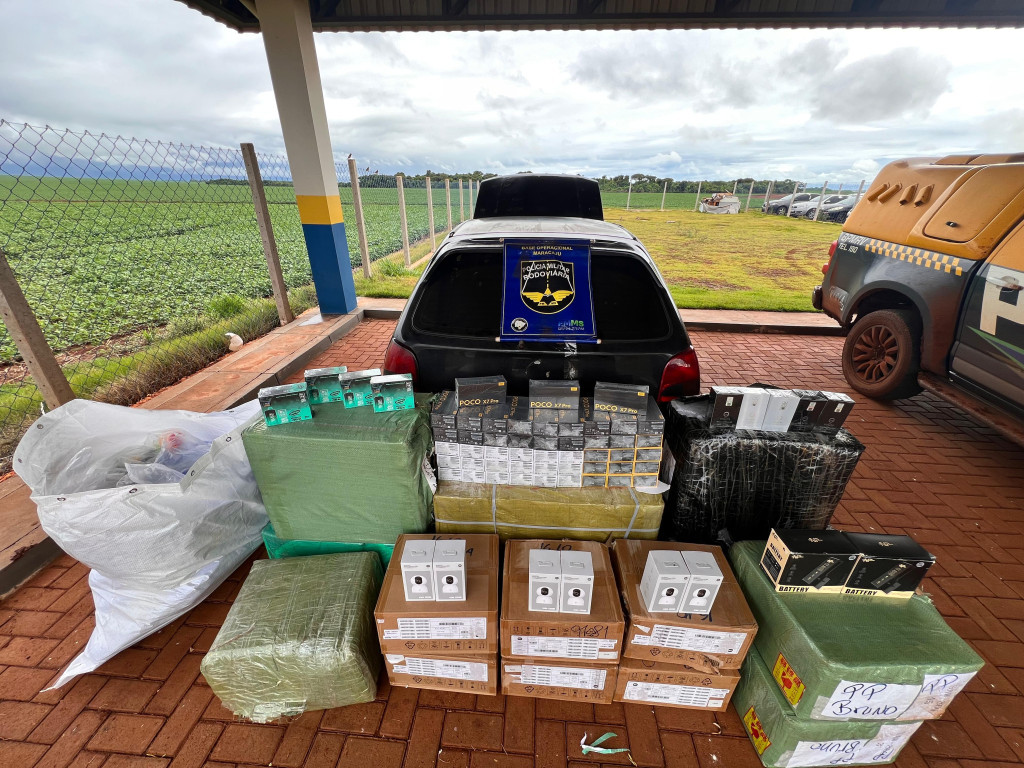 PM Rodoviária apreende carga ilegal avaliada em R$ 101 mil na MS-162