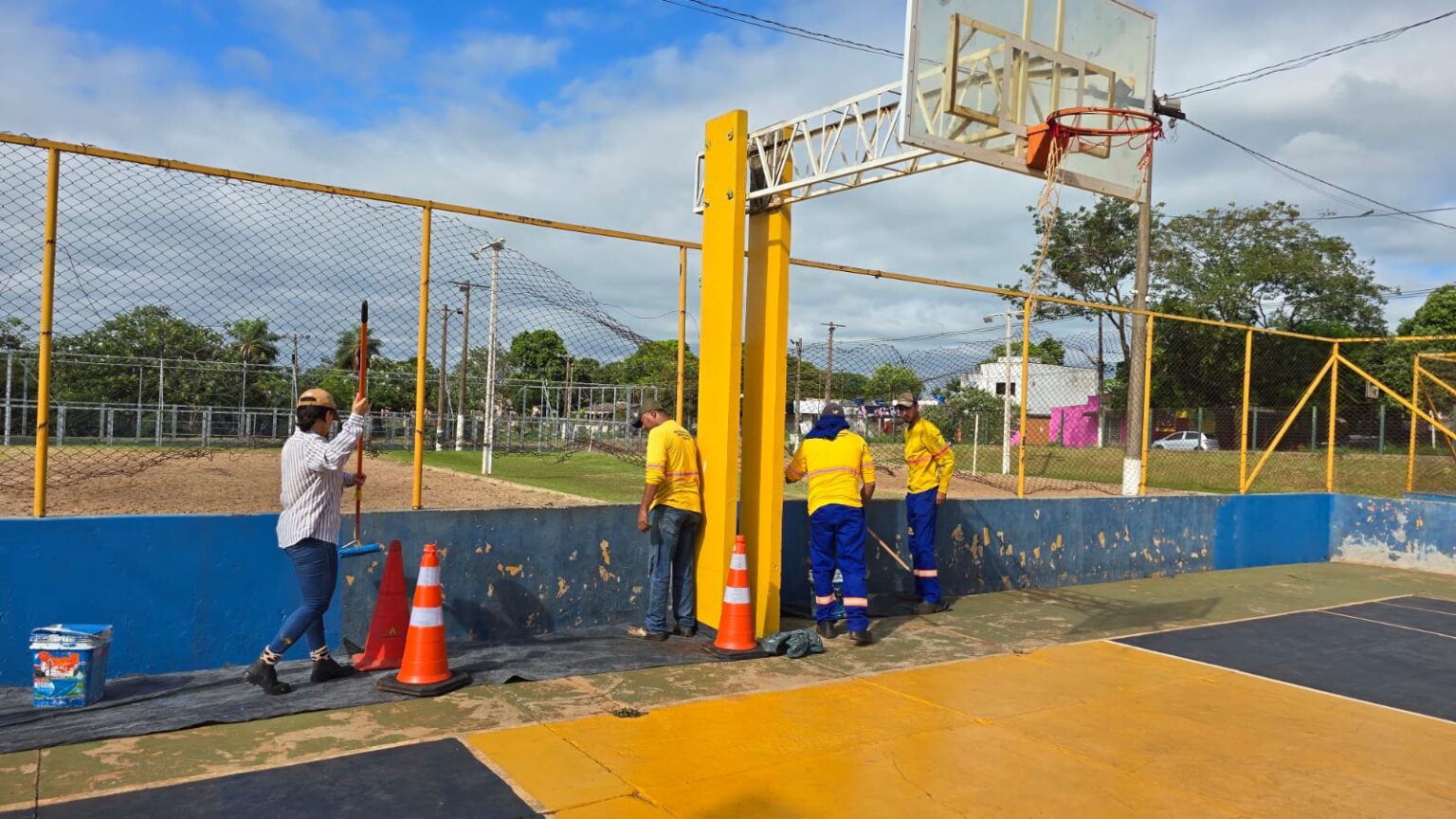 Prefeitura retoma revitalização das quadras poliesportivas do Parque Antenor Martins
