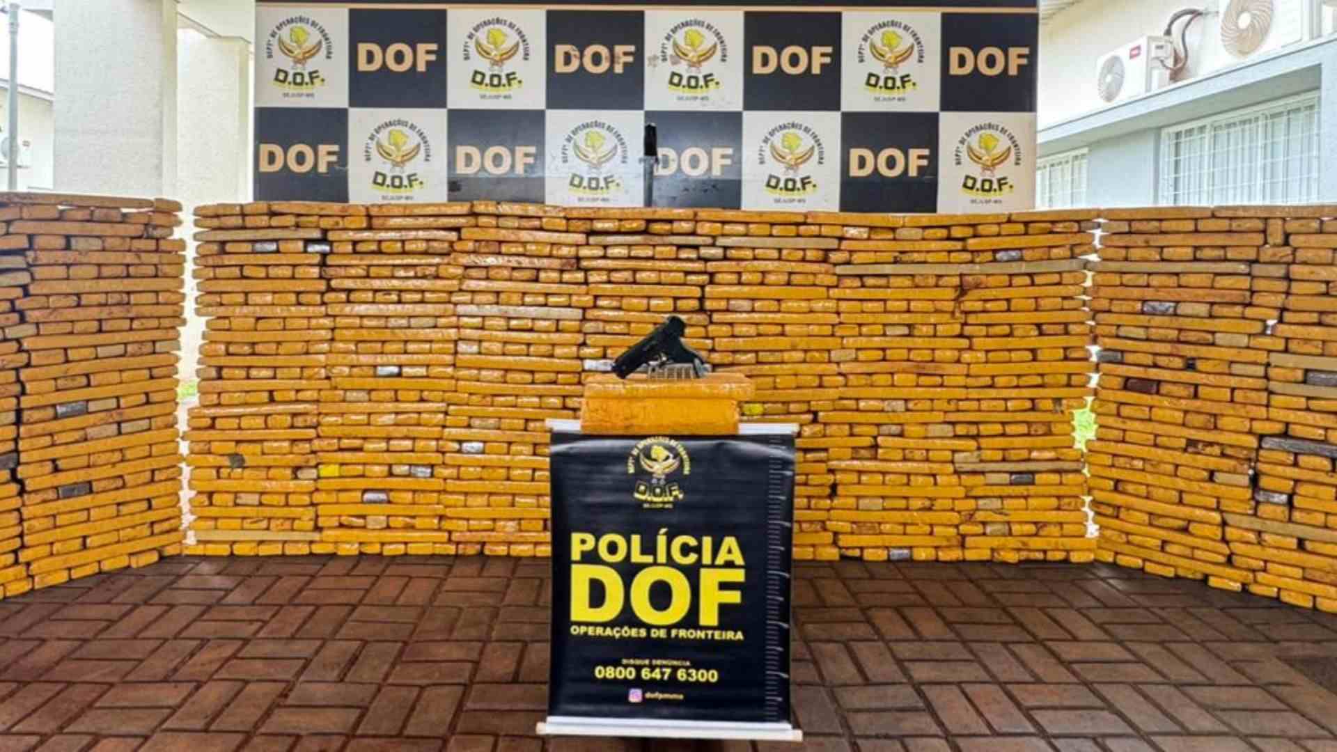 Ação do DOF intercepta carregamento milionário de maconha em Ponta Porã