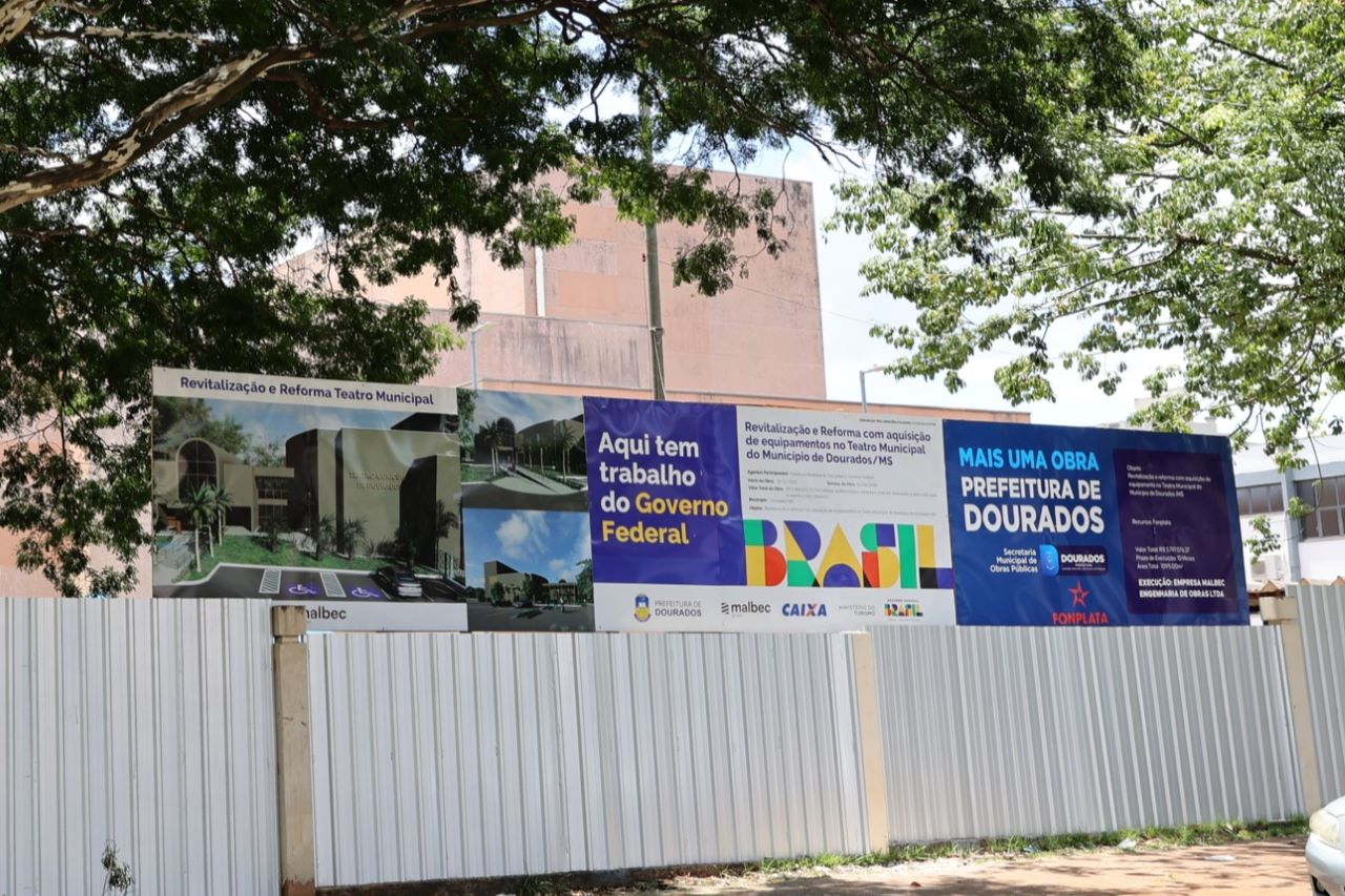 Dourados inicia obras do novo Teatro Municipal com Noite Cultural nesta terça-feira (27)