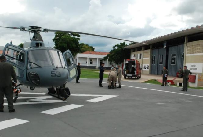 Trabalhador é resgatado por aeronave da Marinha após acidente no Pantanal