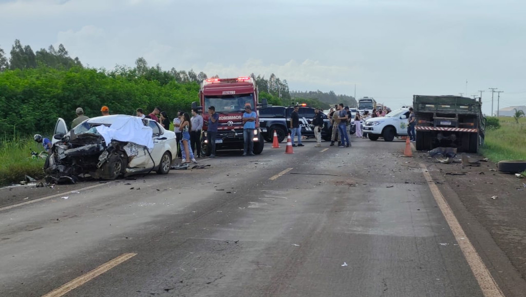 Acidente fatal na BR-463 causa interdição e congestionamento em Ponta Porã