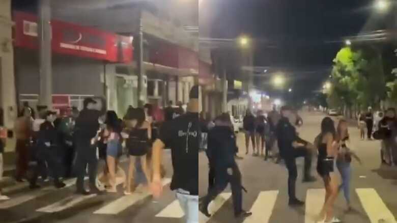 PM investiga policial flagrado chutando jovem durante Carnaval em Campo Grande