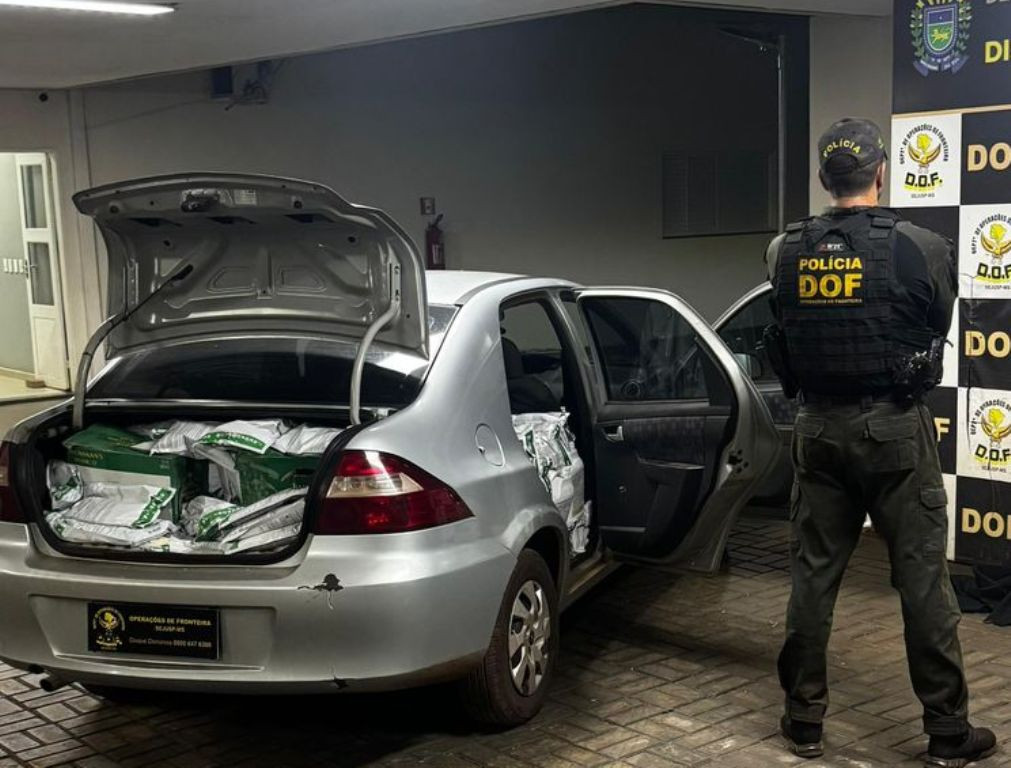 DOF apreende 600 kg de agrotóxicos contrabandeados após perseguição em Maracaju