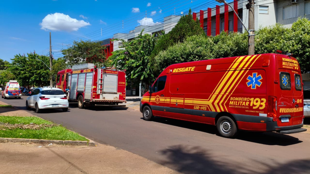 Princípio de incêndio mobiliza bombeiros no Hospital Evangélico em Dourados