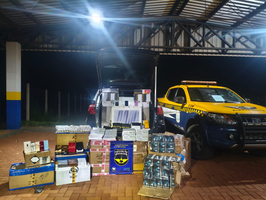Polícia apreende carga de quase R$ 500 mil em medicamentos e eletrônicos em MS