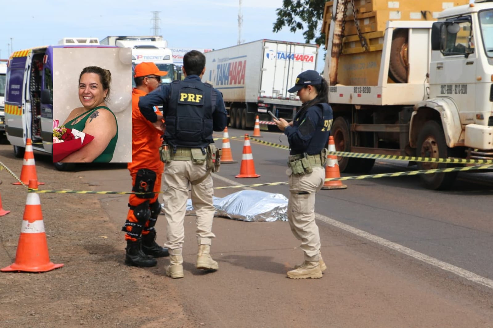 Arquiteta morre após queda de veículo e atropelamento na BR-163