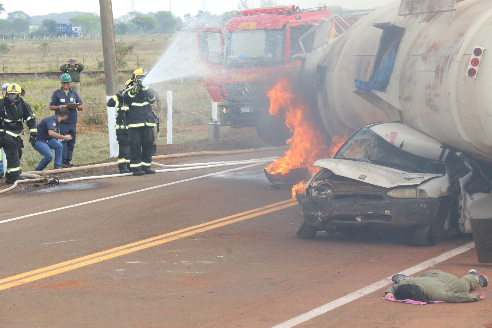 Simulado da Motiva Pantanal testa resposta a acidente grave com produto perigoso