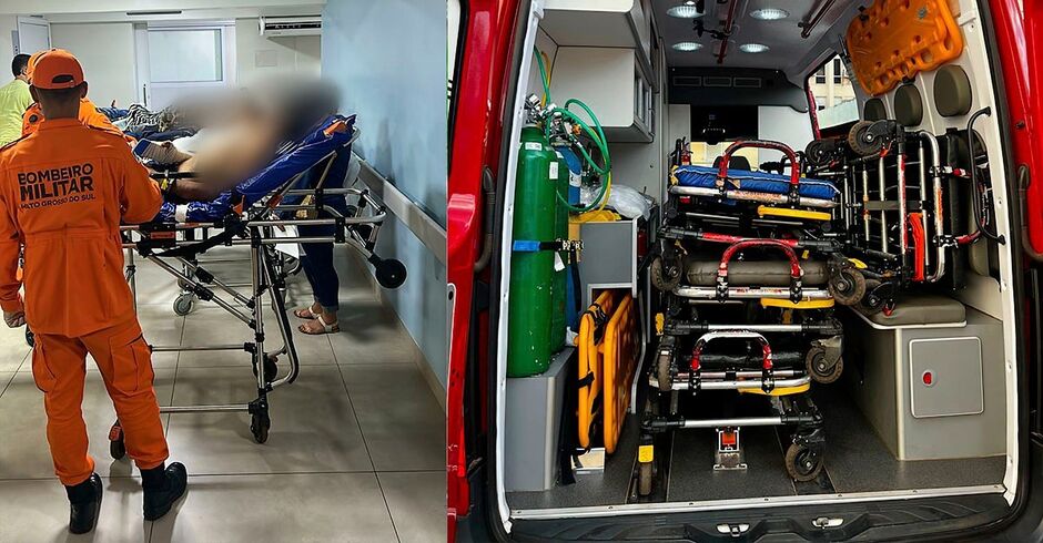 Santa Casa de Campo Grande utiliza macas como leito e bombeiros ficam sem equipamentos